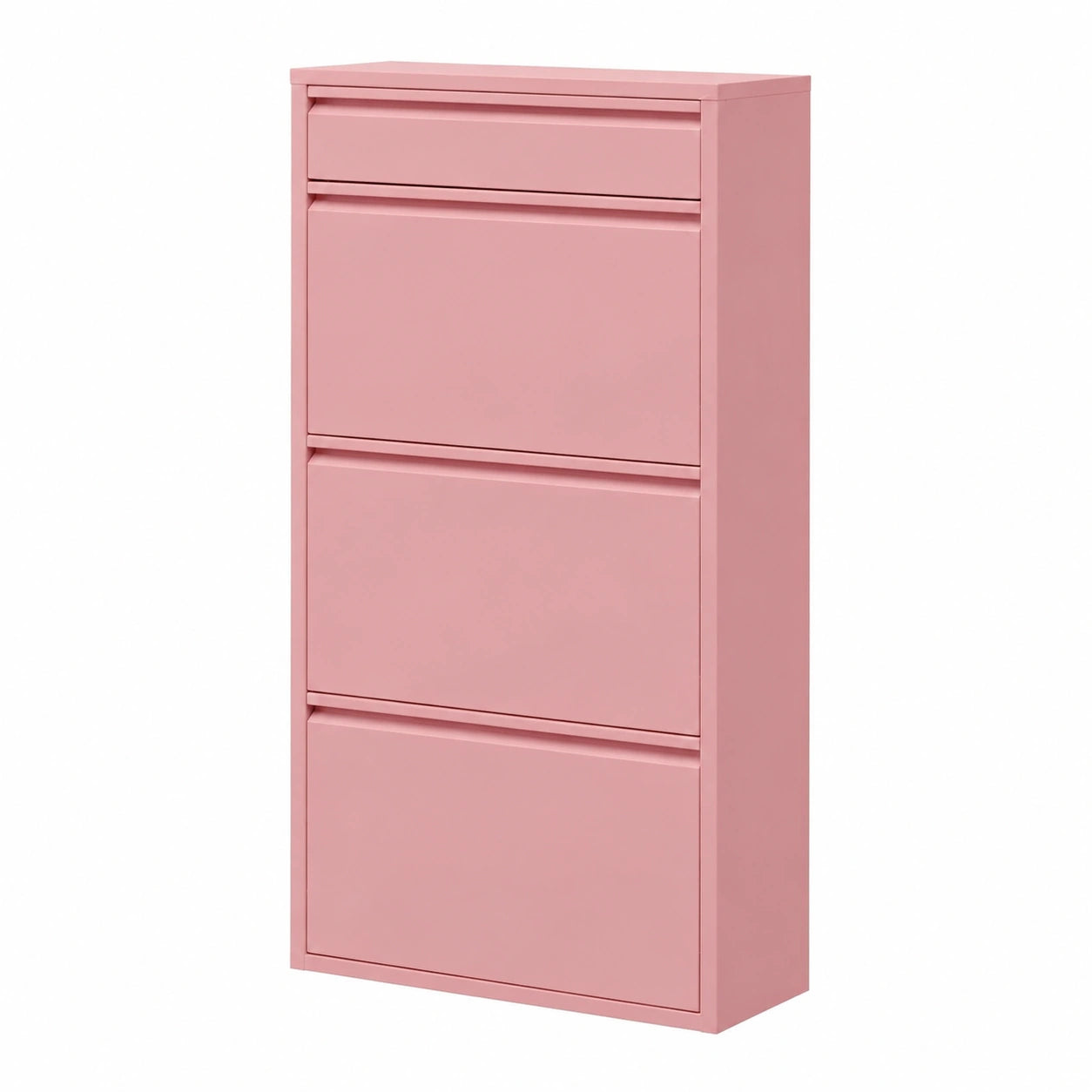 Meuble à chaussures, avec rangement, coloris rose, pour l’entrée ou le couloir