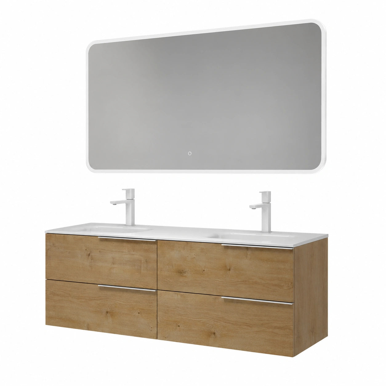 Ensemble de meubles de salle de bain, 2 pièces, 144 x 48 x 50 cm, pour la salle de bain
